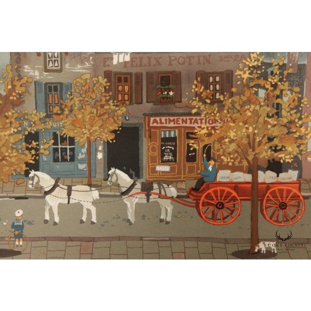 Illustration Michel Delacroix 'Marchand de Farine' Framed Numbered Lithograph For Sale - Image 3 of 18