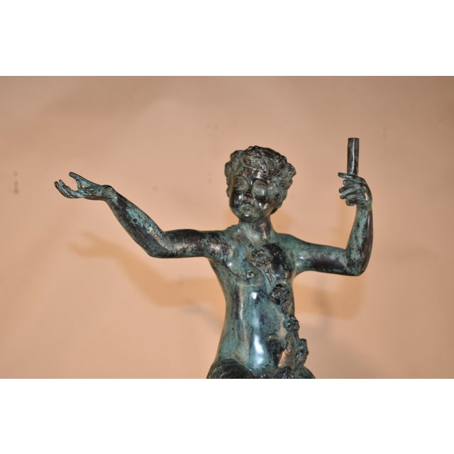 French Provincial 19th Century French Bronze of a Pan For Sale - Image 3 of 16