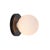 Black Globe Bathroom Sconce, Black, 5in Glass Globe, by Research.Lighting, Modern, Minimalist, Contemporary, Led Wall Light For Sale - Image 8 of 8