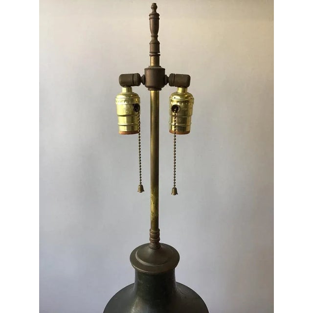 Metal 1900s Classical Metal Urn Lamp with Cats For Sale - Image 7 of 12