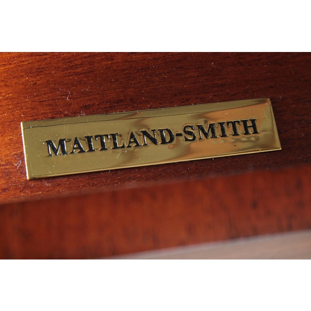 Maitland Smith Mahogany Georgian Style Breakfront For Sale - Image 16 of 18