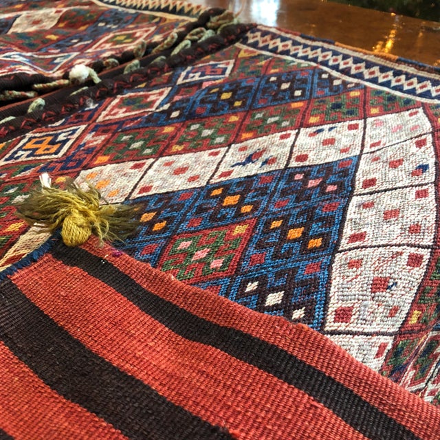 1980s Tribal Persian Hamadan Decorative Saddle Bag For Sale - Image 9 of 13
