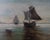 Three Sailing Ships Near Kronborg Castle in Gilt Frame, 1890s-1910s, Painting on Canvas, Framed For Sale - Image 3 of 8