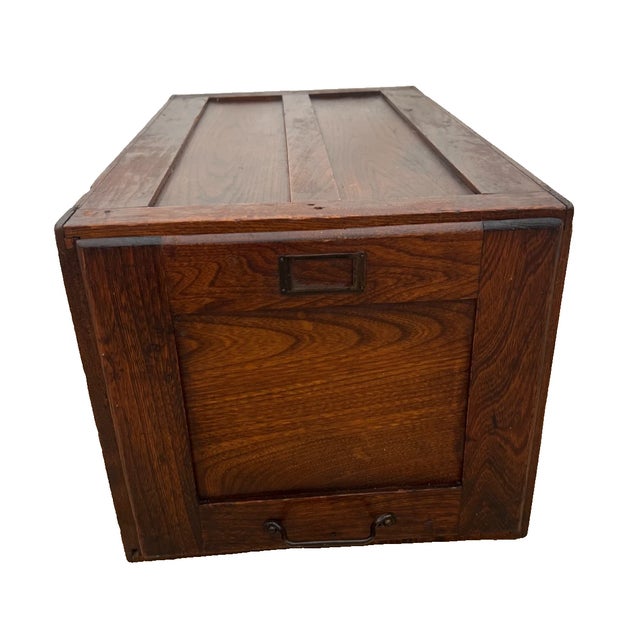 Antique Single drawer File Cabinet, Tiger Oak Legal / Letter Size, Paneled Sides 13" Tall X 24" Deep X 14" wide. Very Good...