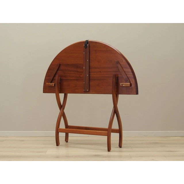 Vintage Danish Round Mahogany Coffee Table, 1970s For Sale - Image 6 of 11