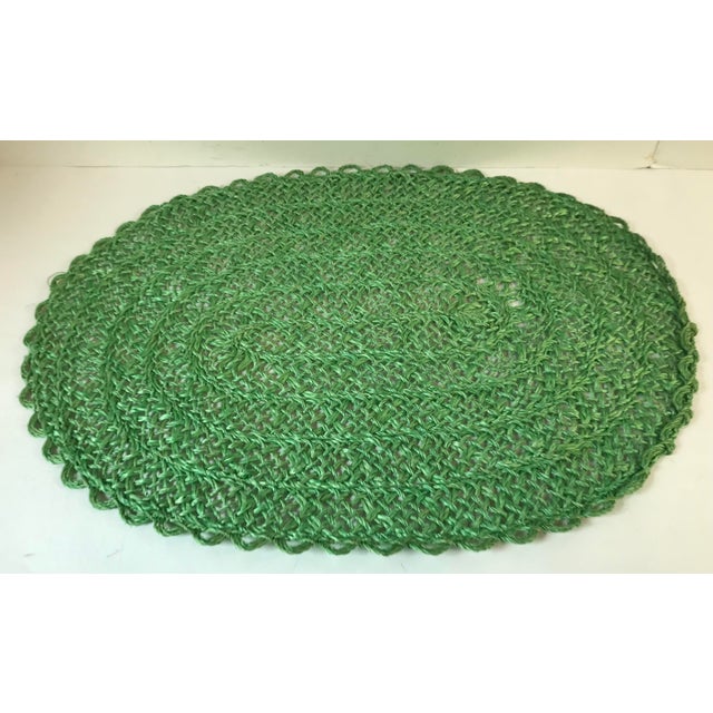 Vintage Green Straw Placemats Set of 4 Chairish