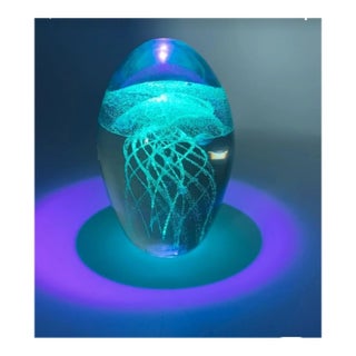Murano Hand Blown Jelly Fish Vintage Paperweight For Sale