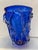 Blue Blue Vase with Transparent Reliefs in 24 Kt Submerged Gold Leaf by Il vetro dei Dogi For Sale - Image 8 of 16