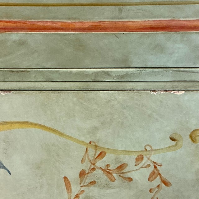 Early 20th Century Swedish Gustavian HandPainted Secretary Desk & Storage Cabinet. For Sale - Image 9 of 18