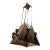 Antique English Arts and Crafts or Steampunk Copper Light Fixture or Chandilier For Sale