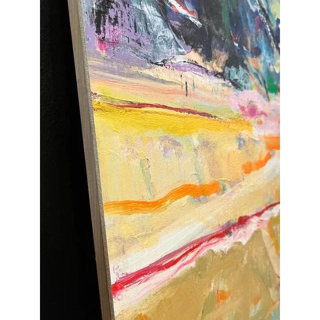 Jean Krille, Landscape 145, Oil on Masonite, 1980s For Sale - Image 10 of 13