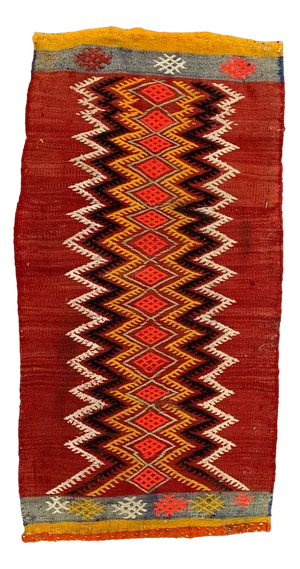 Vintage Turkish Mini Wool Kilim Rug