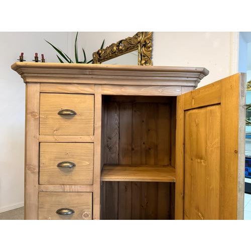 Wood Rustic Farmhouse Bread Cabinet For Sale - Image 7 of 12