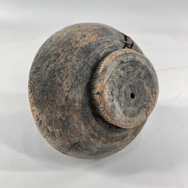 Early 20th Century Early 20th Century Mystery Wooden Lid to Milk Container MATTER COLLECTION For Sale - Image 5 of 7