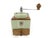 A charming mid-century French manual coffee grinder by Peugeot Frères, featuring a soft sage-green painted metal body,...