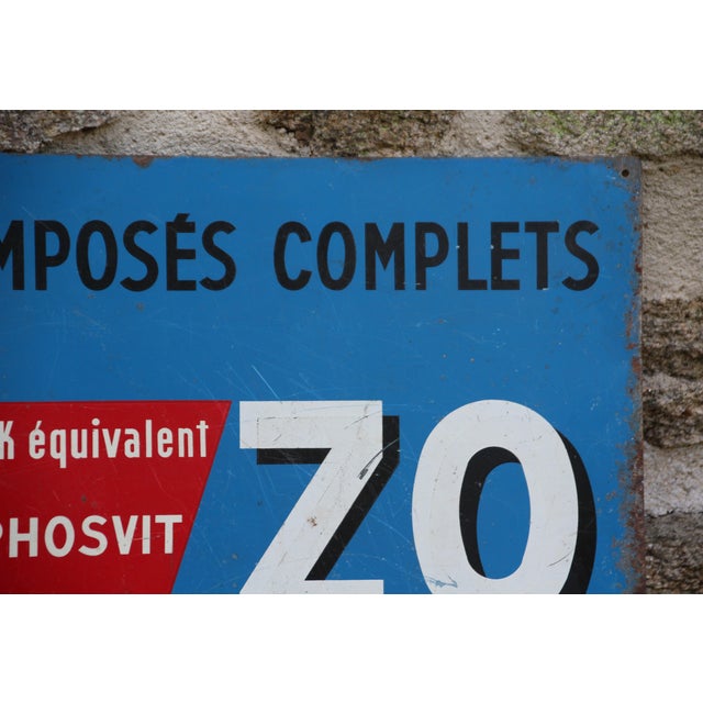 Vintage French tole painted sign Blue Bar decor Pub Blue ornaments Blue accents Vintage sign Antique Retro decor Loft...