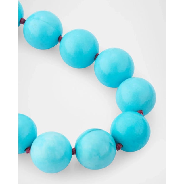 Contemporary Howlite Knotted Necklace For Sale - Image 3 of 3