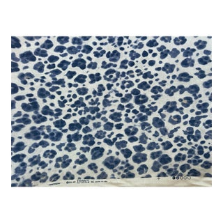 Thibaut Linen Fabric Panthera in Navy 5 3/8 Yards For Sale