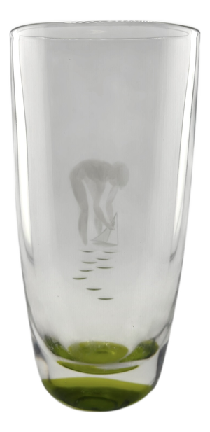 Swedish Engraved Glass Vase by Vicke Lindstrand for Kosta, 1960s