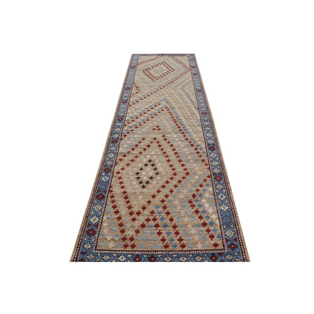 2010s Rug & Kilim’s Karabagh Style Runner Rug With Polychromatic Geometric Patterns For Sale - Image 5 of 7