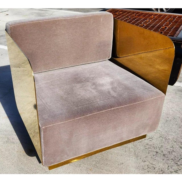 Gold Andrew Martin Polished Metal Occasional Chair For Sale - Image 8 of 9
