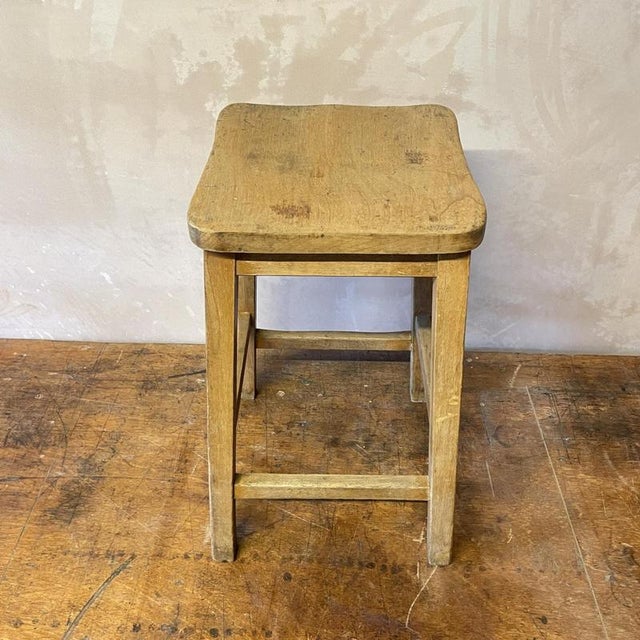 Wooden Lab Bar Stool For Sale - Image 3 of 8