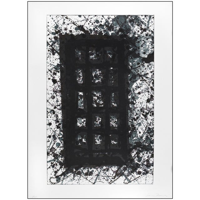 Abstract Mid 20th Century Untitled Abstract Black Lithograph Sam Francis For Sale - Image 3 of 6