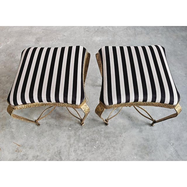 1950s Mid-Century Modern Ottomans attributed to Pier Luigi Colli, Italy, 1950s, Set of 2 For Sale - Image 5 of 14