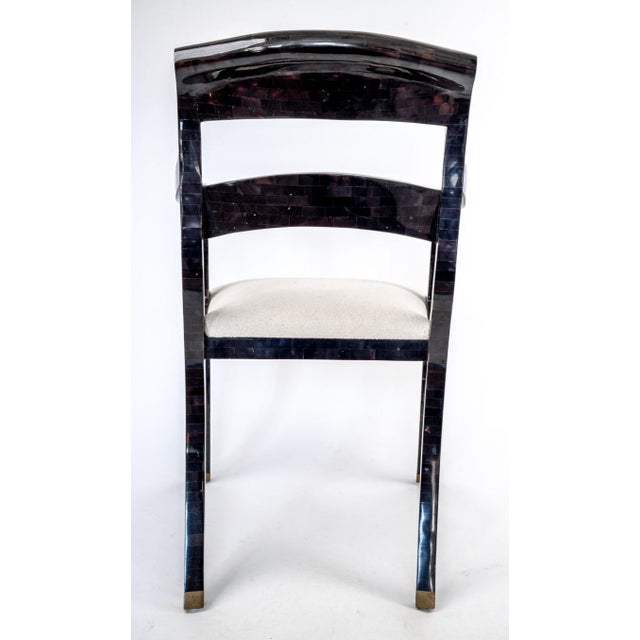 1980s Tessellated Horn Chair Attributed to Maitland-Smith; Circa 1980's For Sale - Image 5 of 6
