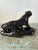Vintage Ceramic Black Panther on Log Planter For Sale - Image 4 of 11