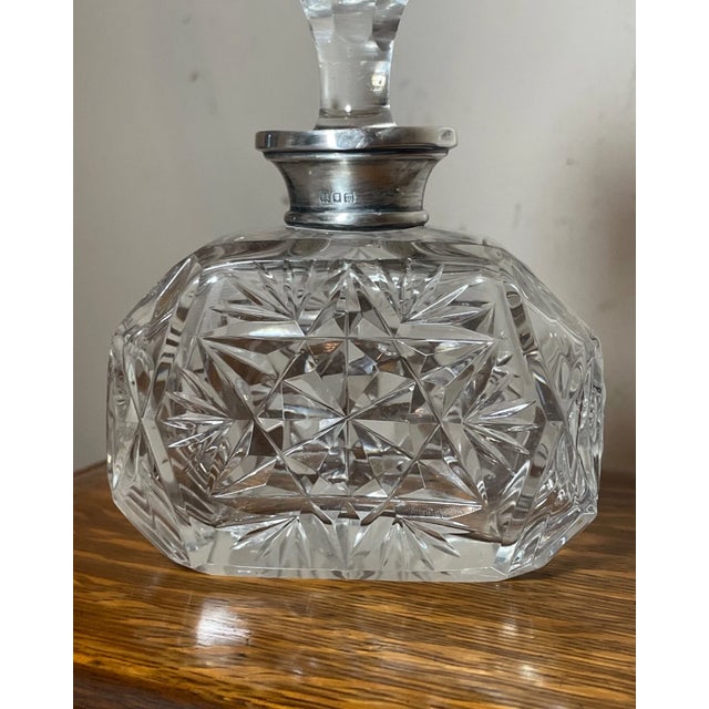 Antique Wolfsky & Co Sterling Silver Cut Crystal Scent Cologne Perfume Bottle For Sale - Image 12 of 12