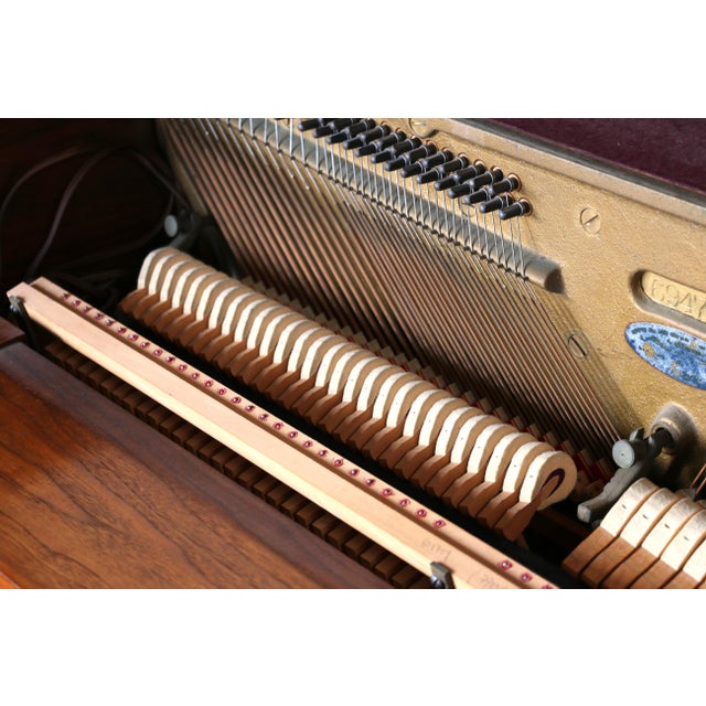 Mid-Century Modern Baldwin Acrosonic Walnut Upright Piano With Cane Panels, Circa 1960s For Sale - Image 9 of 18