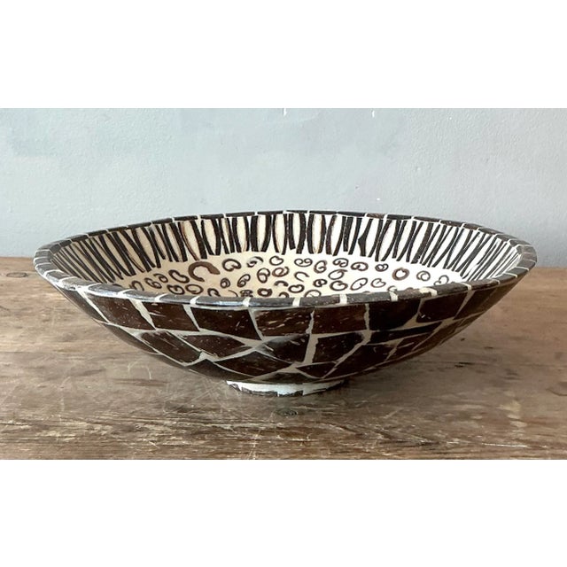 Vintage Boho Coconut Shell Bowl For Sale - Image 4 of 7