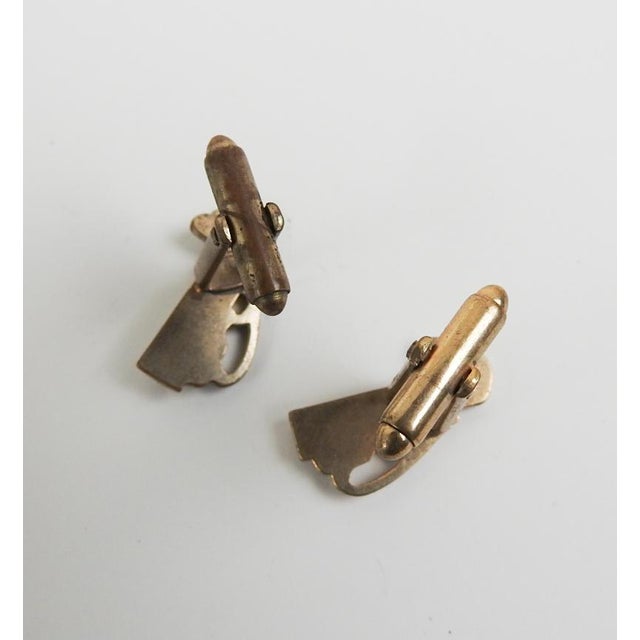 Vintage Oxford Golf Bag Mother of Pearl Cufflinks For Sale - Image 4 of 4