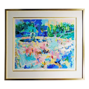 LeRoy Neiman Bethesda Fountain Central Park With New Custom Frame Hs