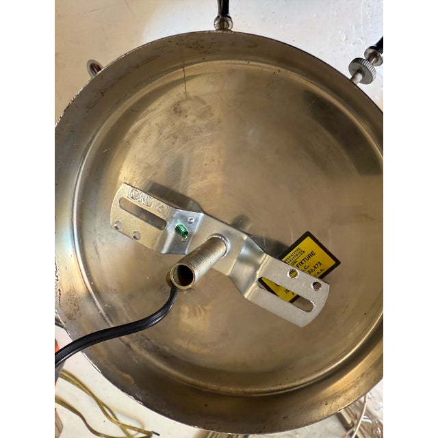 Chrome Circa 1968 Venini Esprit Series Style Murano Sconces or Flush Mounts - a Pair For Sale - Image 8 of 8
