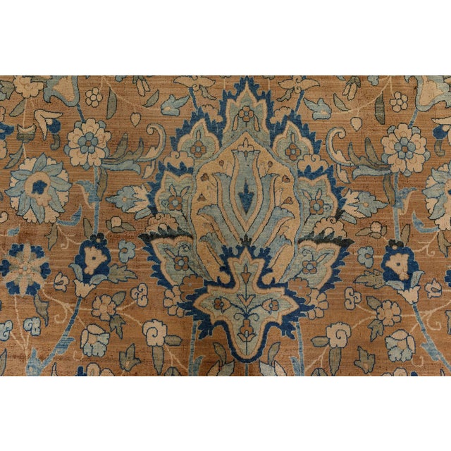Early 20th Century Fine Antique Persian Kirman Handmade Wool Carpet For Sale - Image 5 of 10