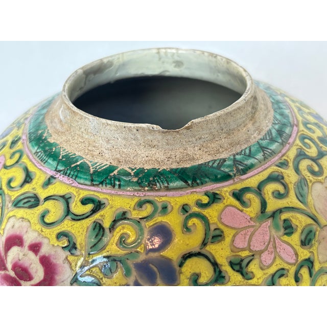 Ceramic Late 19th Century Imperial Yellow Jar For Sale - Image 7 of 9