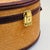 Vintage Circular Wicker and Leather Suitcase - Vintage Luggage, Travel Bag For Sale - Image 13 of 16