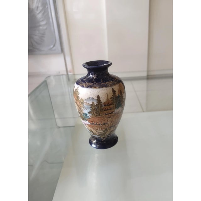 Japanese Vintage Japanese Satsuma-Style Vase For Sale - Image 3 of 8