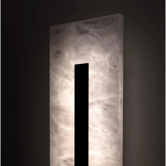 Contemporary Medium Black Himeji Sconce by Alabastro Italiano For Sale - Image 3 of 7