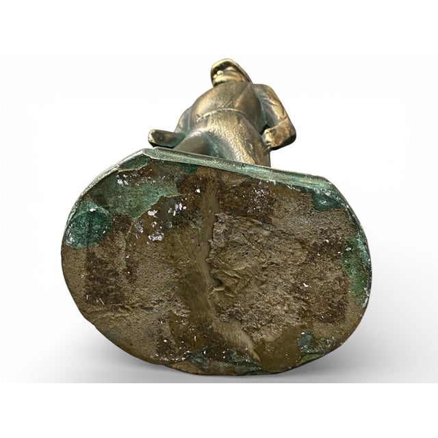 Mid-Century Bronze Industrial Worker Sculpture, 1960s For Sale - Image 11 of 14