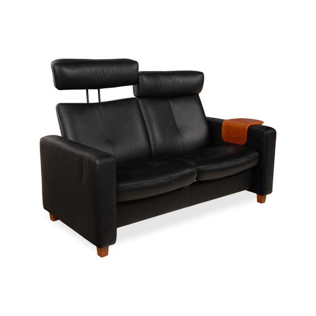 Arion 2-Seater Sofa in Black Leather from Stressless For Sale - Image 6 of 15