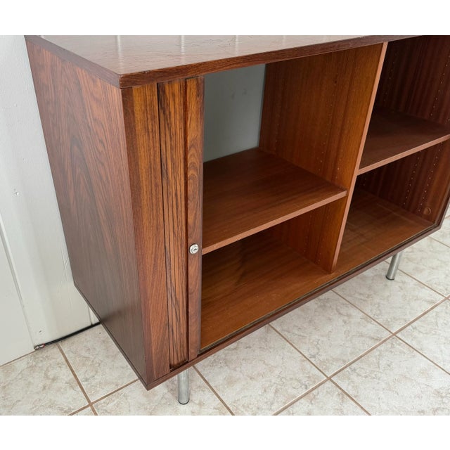 1970s Vintage Danish Modern Rosewood Office Cabinet by Nipu Mobler For Sale - Image 11 of 12