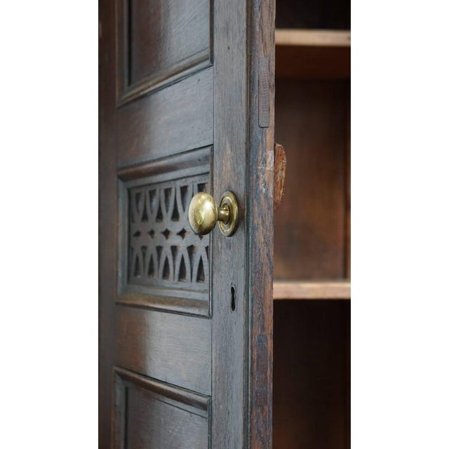 Brown Antique Early 19th Century English Oak Food Cupboard For Sale - Image 8 of 10