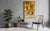 Large abstract painting by Los Angeles artist Selma Moskowitz (1928–2018), dating to the mid-to-late 1960s. The central...