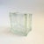 Postmodern Vintage Frosted Flower Glass Block Vase For Sale - Image 3 of 10