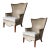 Vintage Upholstered Wingback Lounge Chairs by Drexel, a Pair For Sale