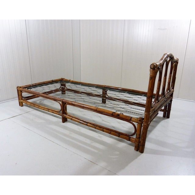 1970s Bamboo and Rattan Bed, 1970s For Sale - Image 5 of 13