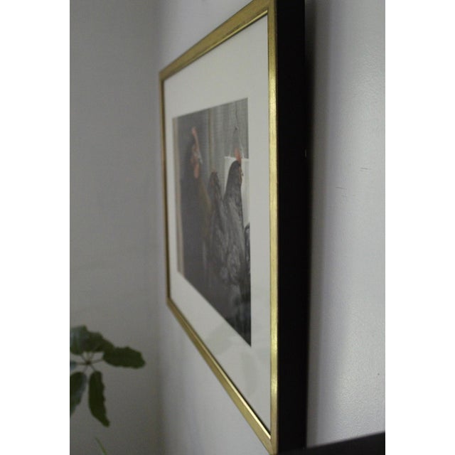 Figurative The Providers by Mo Myra | Watercolor on paper of chickens in a coop For Sale - Image 3 of 3